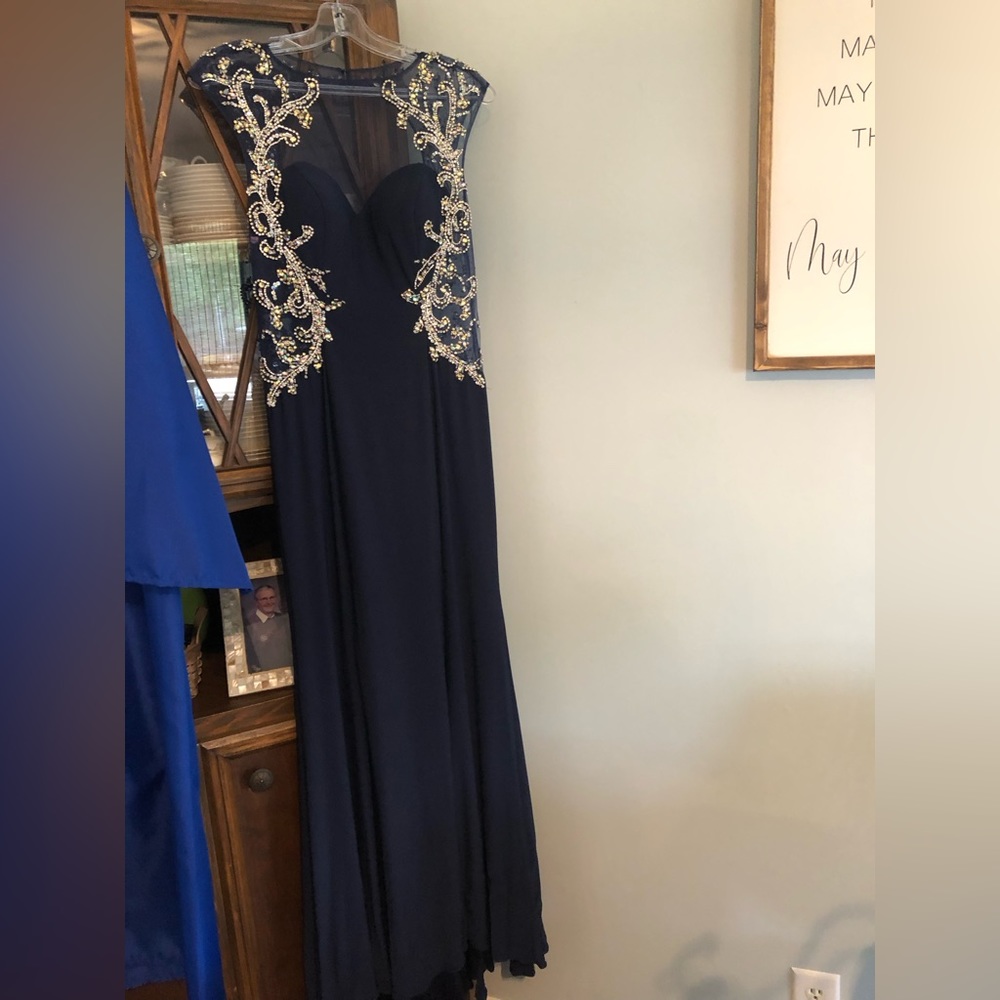Formal Gown-Floor length (Navy Blue)